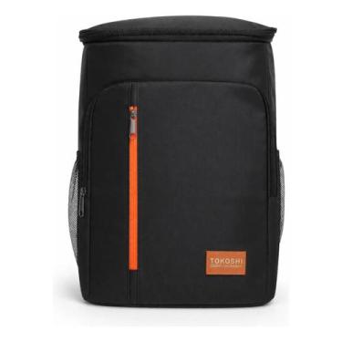 Imagem de Bolsa Mochila Termica Grande Lancheira Isolada Porta Comida Com Ziper 