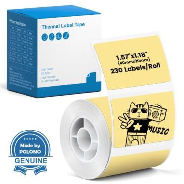 Imagem de Etiquetas térmicas POLONO PM220S Label Maker 40x30mm 230 etiquetas