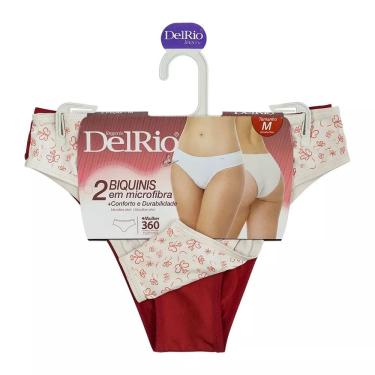 Imagem de Kit com 2 Calcinhas Biquíni Microfibra DelRio Tamanho M - Sortido