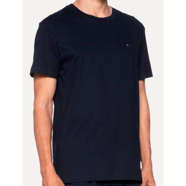 Imagem de Camiseta Tommy Hilfiger Masculina Slim Fit Essential Stretch Azul Marinho-Masculino