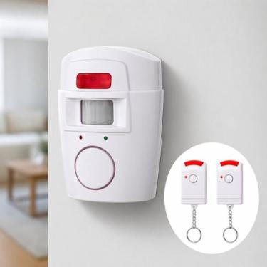 Imagem de Alarme Sem Fio Sensor Presença 2 Controles 105dB Casa - Genérica