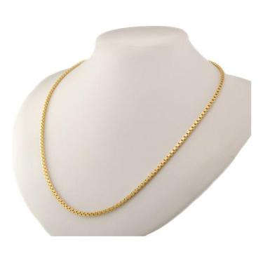 Imagem de Cordão De Ouro 18k Corrente Veneziana 3.0 Maxi 60 Cm Garant. Amarelo -