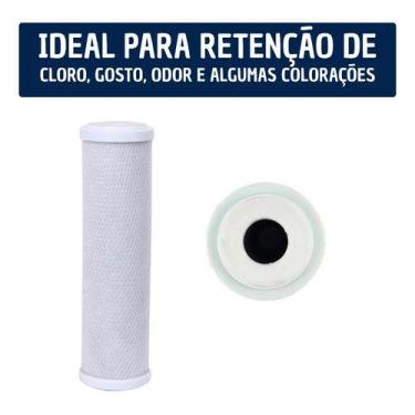 Imagem de Kit Filtro Reposição Deionizador Cartucho Resina Pp Carvão Branco - Ro