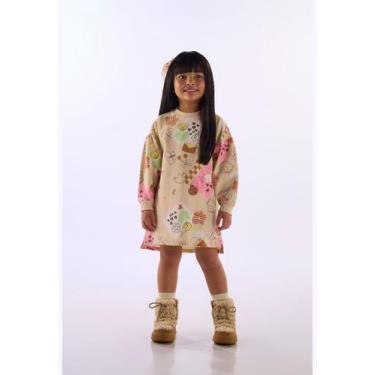 Imagem de Vestido Menina Estampa Morangos Up Baby, Marrom