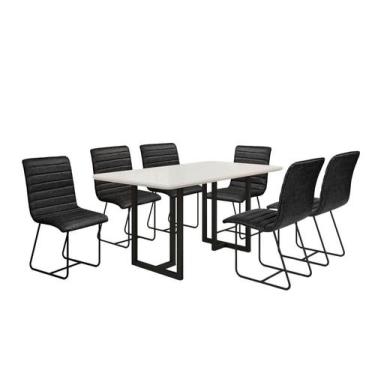 Imagem de Conjunto de Jantar Itália com 6 Cadeiras Base Goiás BM Tubulares, Off 