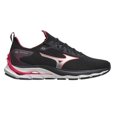Imagem de Tênis Mizuno Wave Mirai 5 Feminino-40 Preto-Rosa-Feminino