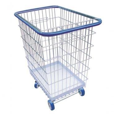 Imagem de Carrinho de Compras para Condomínio G3 300L com Bandeja e Repartição Lateral Prata Prem...