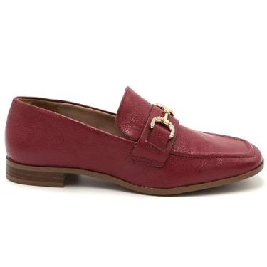 Imagem de Sapato Mocassim Feminino Via Marte 075-004-01, Borgonha, 38