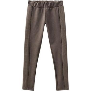 Imagem de Calça Moletom Infantil Marrom Menina Kyly 206685, 12
