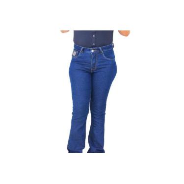 Imagem de Calça country  feminina flare  jeans azul - Os vaqueiros , 46