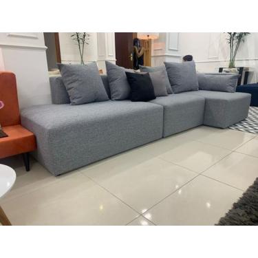 Imagem de Sofá Modular 3,00 Chaise Modular Linho Modulado - LAR PREMIUM