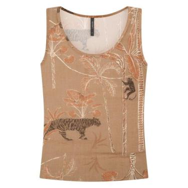 Imagem de Blusa Em Malha Viscose Estampada Lunender 33856, Q9821d, Amazonia marr