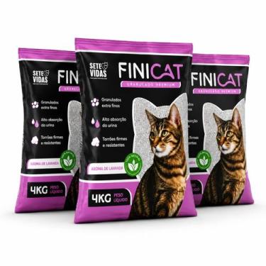 Imagem de Areia Higienica Gato Finicat 100% Natural Lavanda Antiodor -, 3un