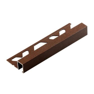 Imagem de Listelo U Alumínio Firenze Premium 10mmx12mmx3ml - Viscardi, Marrom Co