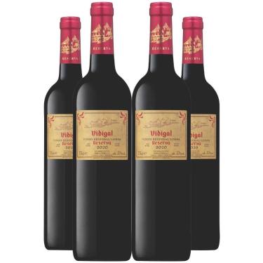 Imagem de Kit 4 Garrafas Vinho Tinto Portugal Vidigal Wines S.A. Reserva Tinta Roriz Syrah Cabernet Sauvignon 750ML