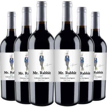 Imagem de Kit 6 Garrafas Vinho Tinto Mr. Rabbit Cabernet Sauvignon 750ml