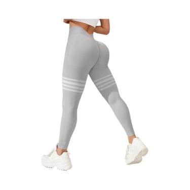 Imagem de Leggings Femininas De Cintura Alta Com Costura Em V Nas Costas Para Ac