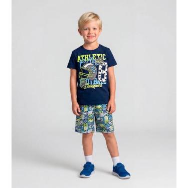 Imagem de Pijama Infantil Menino Brilha No Escuro Kappes Azul, 12, Azul