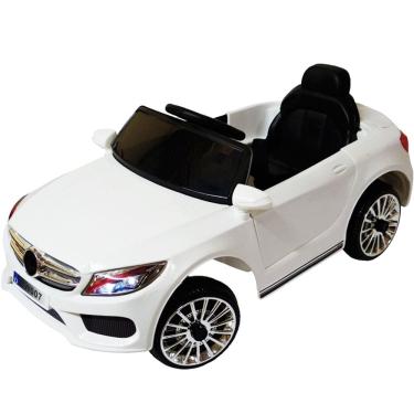 Imagem de Mini Carro Elétrico Infantil Criança 6V com Controle Remoto Importway Mercedes Branco BW-007-BR