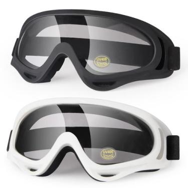 Imagem de Óculos de Proteção LMAVAG para Motocicleta - Pacote com 2 Lentes Clara