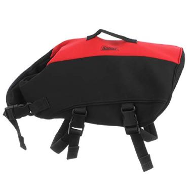 Imagem de Seachoice Colete salva-vidas para cães 86391 – colete salva-vidas ajustável para cães, com alça, vermelho e preto, tamanho médio, 20 a 22,7 kg
