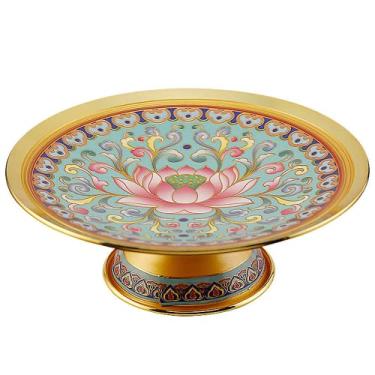 Imagem de PAYNAN Prato de oferta de lótus de 18 cm, suprimentos budistas, prato de frutas, buda, casa, ornamentos, prato de frutas
