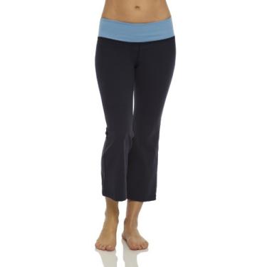 Imagem de Beyond Yoga Capri Supplex de dois tons, azul marinho/niágara, grande