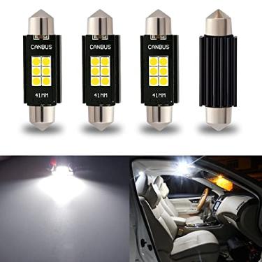 Imagem de iBrightstar 9-30V Extremamente Brilhante 211-2 212-2 578 Lâmpadas LED Festoon Livre de Erros 4.1 cm 41mm para Mapa Interior Luzes de Cúpula e Placa de Licença, Xenon Branco