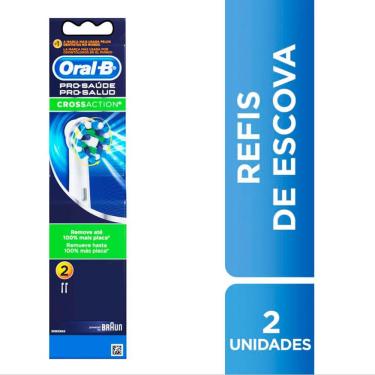 Imagem de Refil para Escova Dental Elétrica Oral-B Pro Saúde Cross Action 2 Unidades