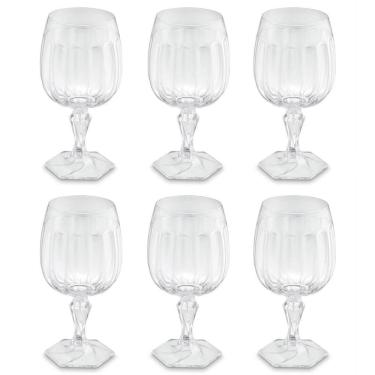 Imagem de Conjunto 6 Taças Para Água Tomar Suco 350ml Poliestireno UZ Samba Transparente