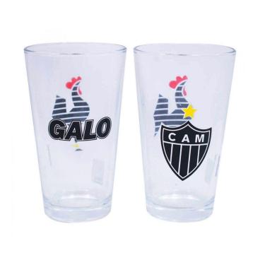 Imagem de 2 Copos De Vidro 475 Ml - Atlético Mineiro - CEBOLA 802027