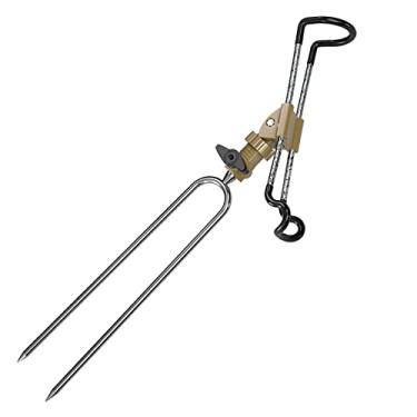 Imagem de Barraca de pesca 2 PCs Rack de pesca da haste de peixe da torre de aço inoxidável Suporte para vara de pescar