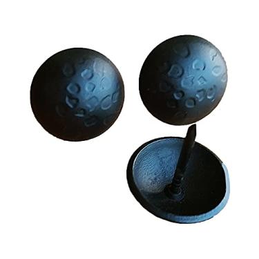 Imagem de Wild West Hardware Clavos - Cabeças de unhas decorativas para portas, móveis, venezianas e mais - Detalhe de ferro forjado à mão - Estilo rústico - Acabamento preto (pacote com 25)