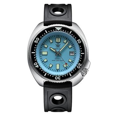 Imagem de Relógio de pulso masculino clássico Abalone da Steeldive SD1970 com movimento NH35 luminoso 200 m à prova d'água, borracha cor 1