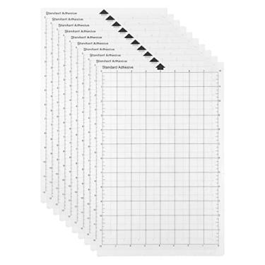 Imagem de Tapete de corte de reposição Tapete adesivo transparente com grade de medição de 8 por 12 polegadas para a máquina de plotter 10PCS da Silhouette Cameo