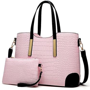 Imagem de Bolsas e bolsas TcIFE para mulheres Bolsa de ombro Bolsas carteiras, 1-bling Pink, Medium