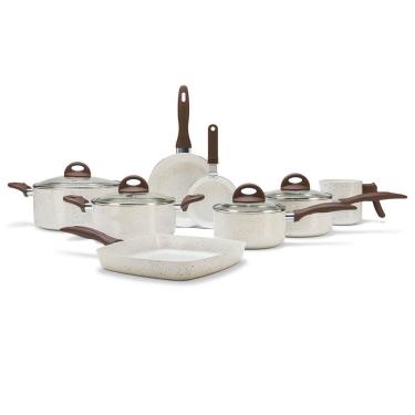 Imagem de Conjunto de Panelas Brinox Ceramic Life Smart Plus 4791/105 com Revestimento Antiaderente Cerâmico – 8 Peças