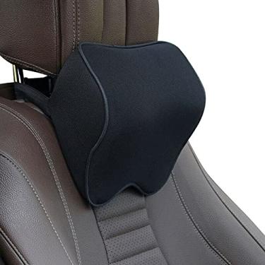 Imagem de Almofada de pescoço para assento de carro, almofada de espuma viscoelástica para suporte cervical da cabeça do motorista - ergonômica com capa lavável - alívio da dor no pescoço ao dirigir