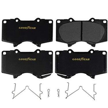 Imagem de Goodyear Freios GYD976 Conjunto de pastilhas de freio a disco dianteiras automotivas de cerâmica de carbono, peça de substituição para Lexus GX460, GX470, Mitsubishi Montero e mais