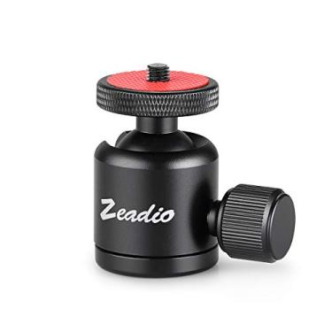 Imagem de Zeadio Mini cabeça esférica, com suporte de parafuso de 1/10.2 cm e 3/20.3 cm para câmeras, DSLR, monopé, controle deslizante