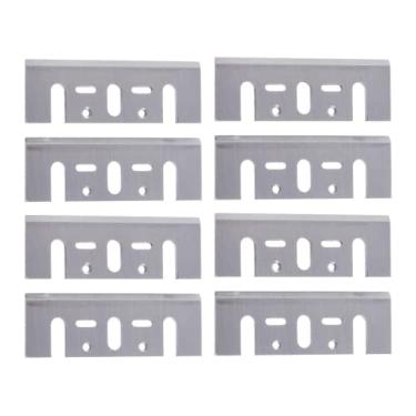 Imagem de 8 x Lâminas Faca 82mm Corte p/Plaina Elétrica PB-92 1900b HSS 82 Universal KaQi
