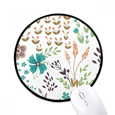 Imagem de DIYthinker Tapete de mouse colorido de flores planta para mesa escritório tapete redondo para computador