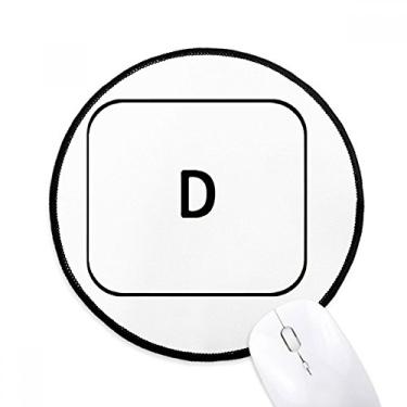 Imagem de DIYthinker Símbolo de teclado D mousepad desktop escritório tapete redondo para computador
