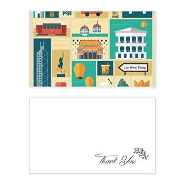Imagem de Cartão de agradecimento da cultura local de Hong Kong papel de aniversário saudação de casamento apreciação