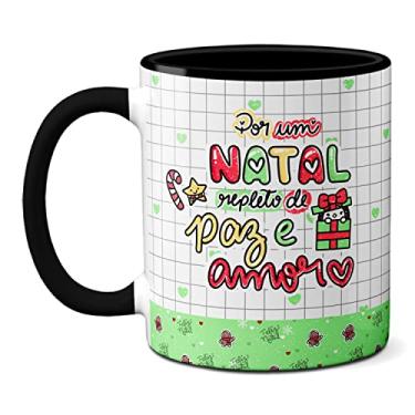 Imagem de Caneca Feliz Natal Por Um Natal Repleto De Paz E Amor (Preta)