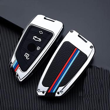 Imagem de YJADHU Protetor de capa de chave de carro de liga de zinco, apto para BMW X1 X3 X4 X5 F15 X6 F16 G30 7 G11 F48 F39 520 525 f30 118i 218i 320i, 1