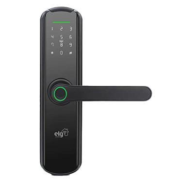 Imagem de ELG, SHFB700, Fechadura Digital Biométrica Inteligente Wi-Fi, Abertura por Biometria, Senha, Cartão de Proximidade, Aplicativo ou Chave de Emergência, Preto