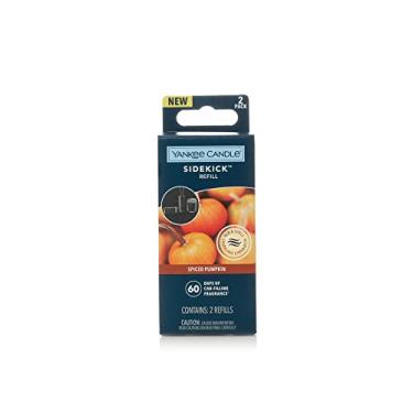 Imagem de Yankee Candle Car Jar Air Freshener Sidekick Refill for Visor Clip, Vent Clip, or Pendant - Spiced Pumpkin (2 Pack)