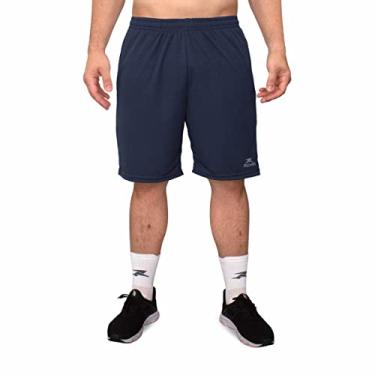 Imagem de Bermuda Esportiva Basic Muvin – Masculino – Calção Esportivo – Com Bolso - Bermuda Futebol - Tecnologia Dry – Voleibol – Handebol – Futevôlei – Beach Tennis – Confortável – Leve – Treino (M, Azul Marinho)