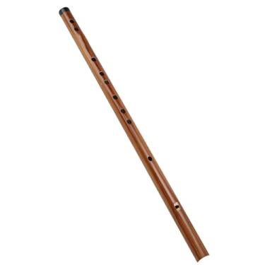 Imagem de Flauta de bambu amargo, flauta com bolsa de veludo, instrumento musical de sopro de madeira refinado profissional (chave D)